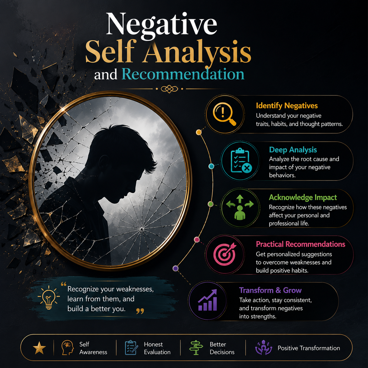 Negative Self Analysis and Recommendation